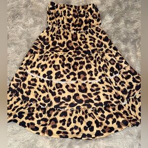Girls Leopard Print Maxi Skirt 13/14 pixie girl new